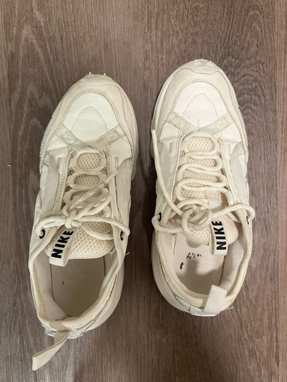 Nike Cream Lace-Up Chunky Sneakers